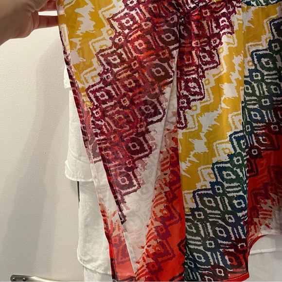 Lane Bryant Colorful Lightweight Tie Front Shawl Poncho - Size 22/24 - Picture 7 of 10